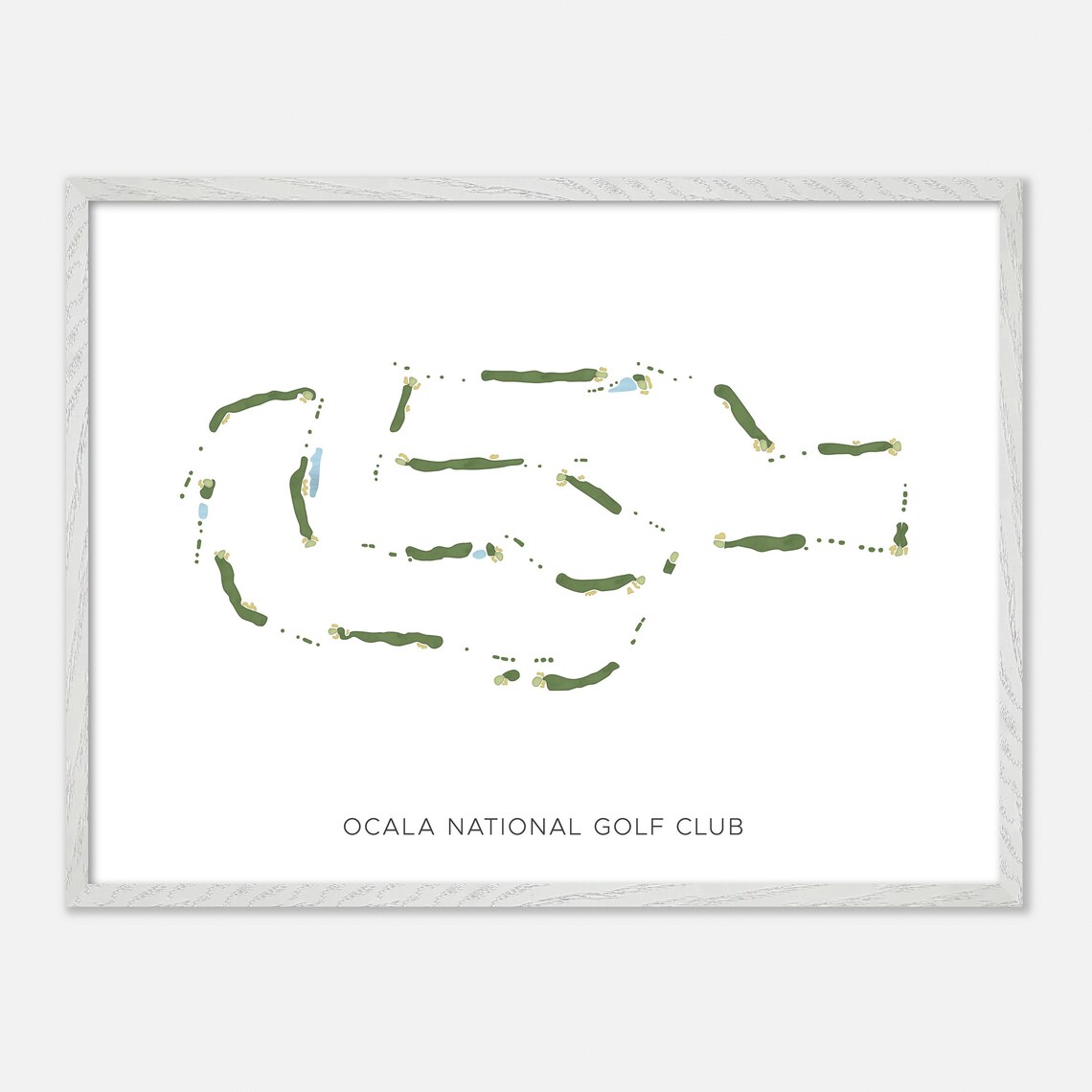 Ocala National Golf Club Modern Minimalist Watercolor Map Poster - Image 4