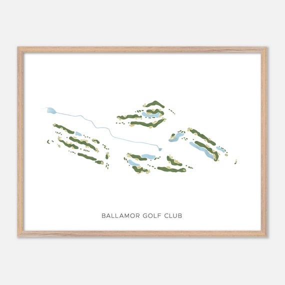Ballamor Golf Club In Egg Harbor Township New Jersey Modern Watercolor Map Golfer Gift Golf Wall Art Golf Poster Print