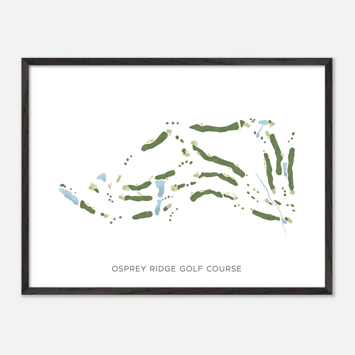 Osprey Ridge Golf Course Modern Minimalist Watercolor Map Poster - Image 4