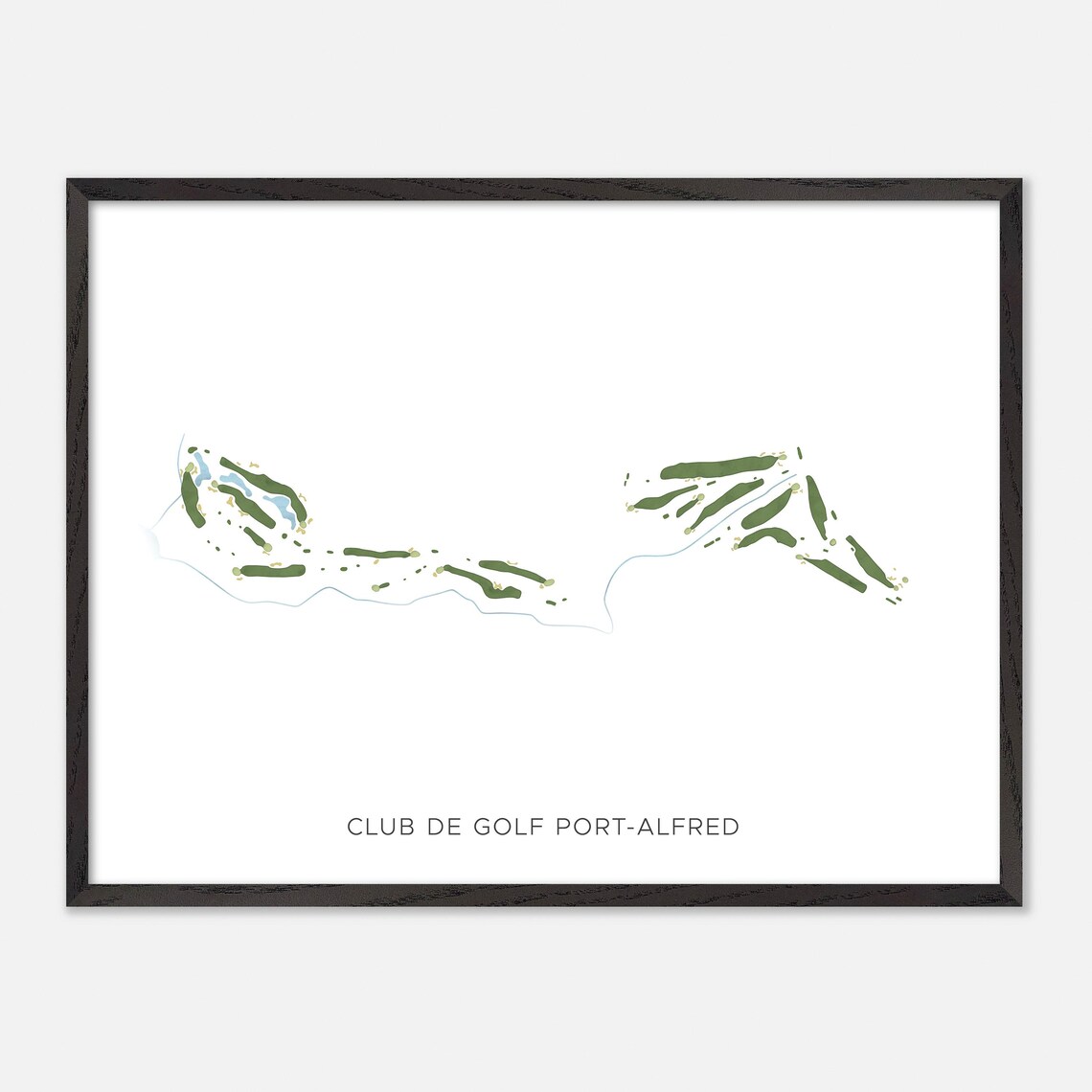 Club de Golf Port-Alfred Saguenay Canada Modern Watercolor Course Map Poster - Image 4