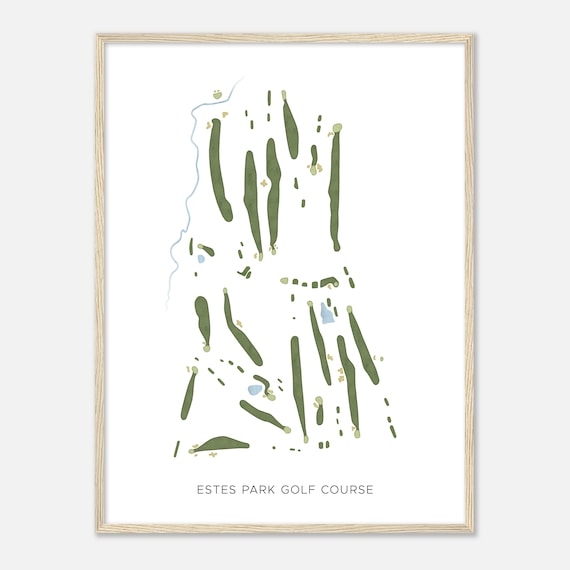 Estes Park Golf Course Colorado Modern Watercolor Map Golfer Gift Golf Wall Art Golf Poster Print Course Layout