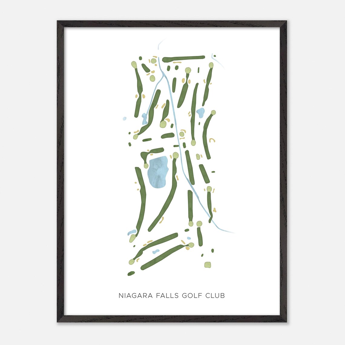 Niagara Falls Golf Club Canada Minimalist Watercolor Map Poster - Image 2