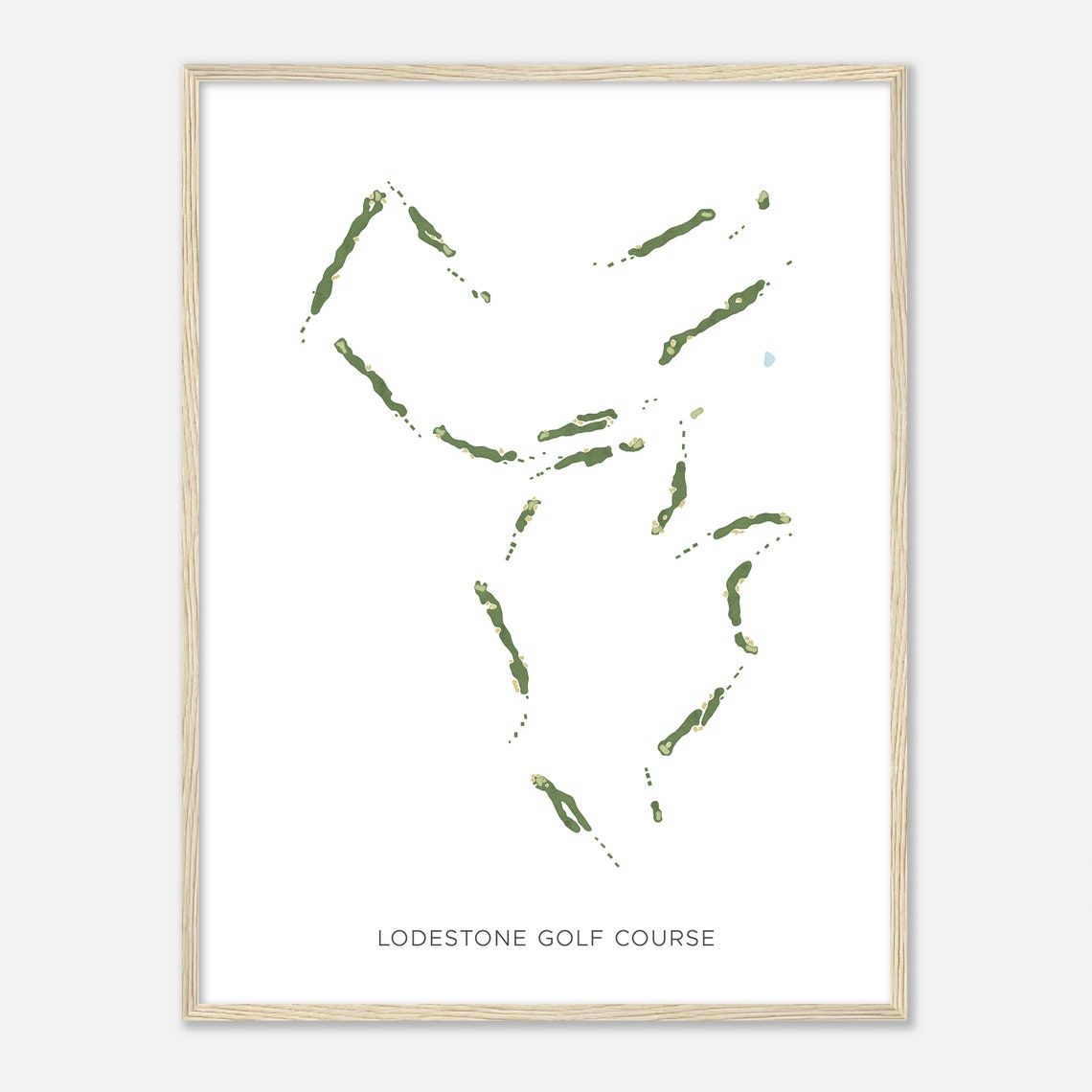 Lodestone Golf Course Maryland Minimalist Watercolor Map Print