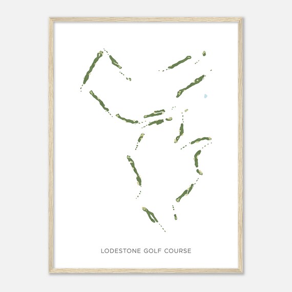 Lodestone Golf Course Maryland Modern Watercolor Map Golfer Gift Golf Wall Art Golf Poster Print Course Layout