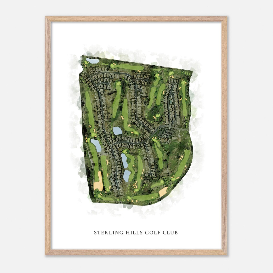Sterling Hills Golf Club Camarillo California Classic Map Poster - Image 2
