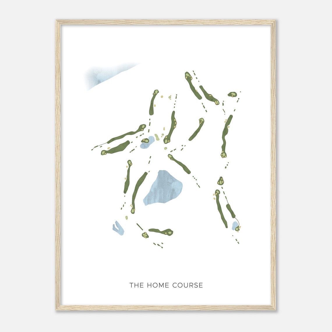 The Home Course Minimalist Modern Golf Course Layout Map Poster - Image 2