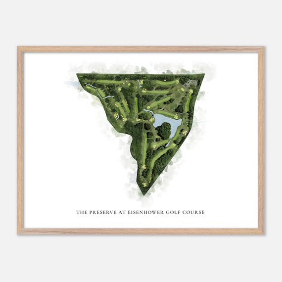 The Preserve At Eisenhower Golf Course In Annapolis Maryland Classic Watercolor Map Golfer Gift Golf Wall Art Golf Poster Print