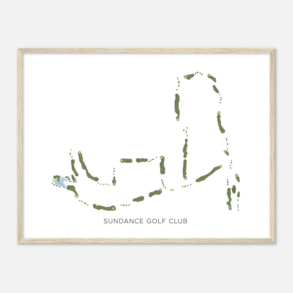 Sundance Golf Club Arizona Minimalist Watercolor Course Map Poster