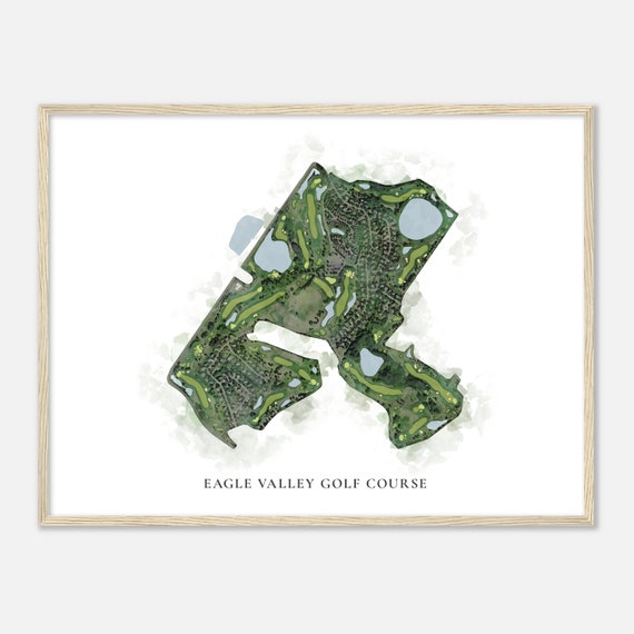 Eagle Valley Golf Course Minnesota Classic Watercolor Map Golfer Gift Golf Wall Art Golf Poster Print Course Layout