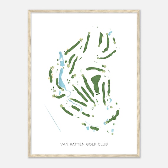 Van Patten Golf Club New York Modern Watercolor Map Golfer Gift Golf Wall Art Golf Poster Print Course Layout