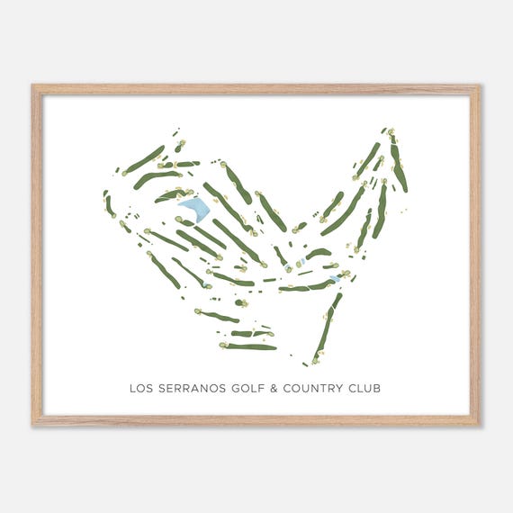 Los Serranos Golf Country Club In Chino Hills California Modern Watercolor Map Golfer Gift Golf Wall Art Golf Poster Print