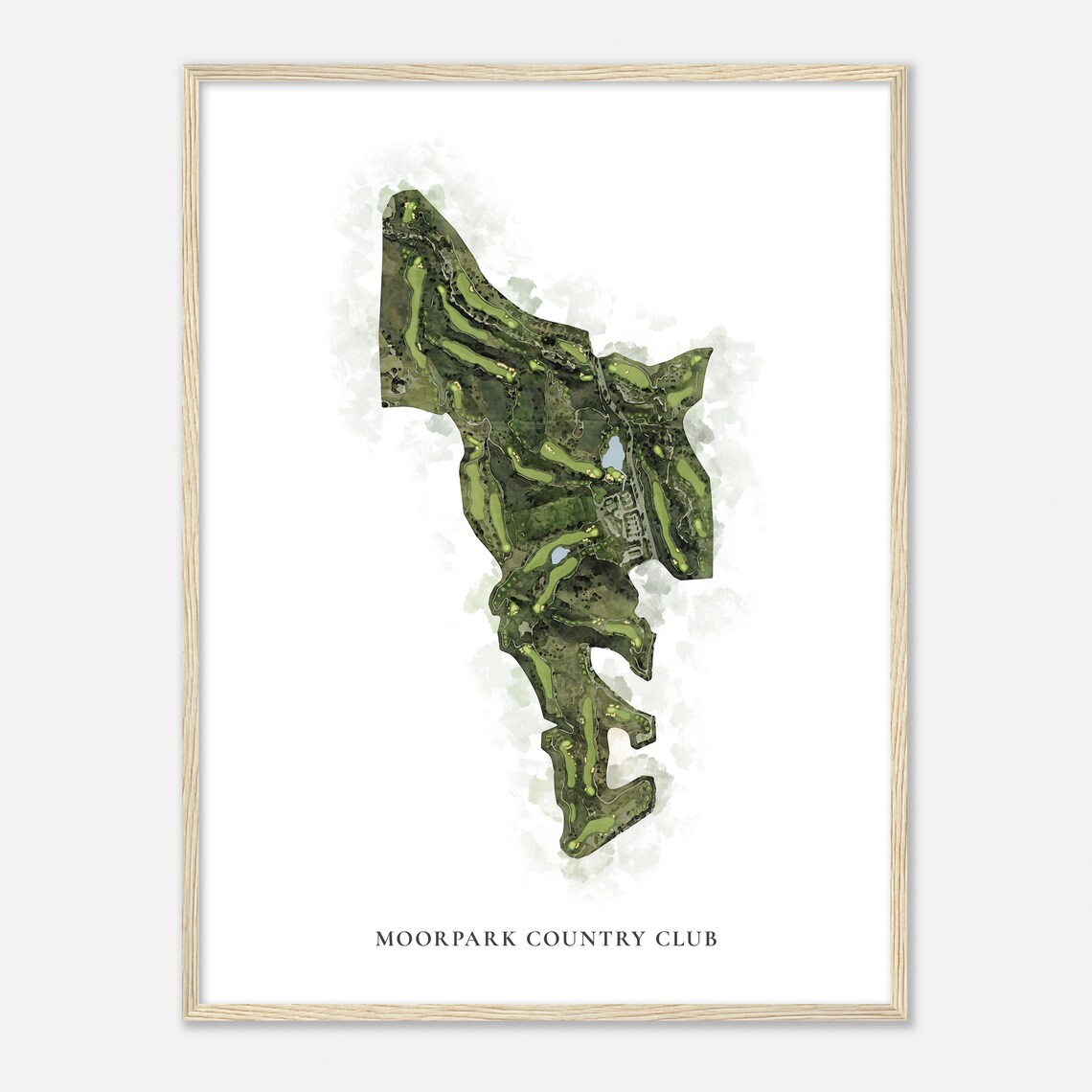 Moorpark Country Club California Classic Watercolor Map Golfer Gift Golf Wall Art Golf Poster Print Course Layout - Image 2