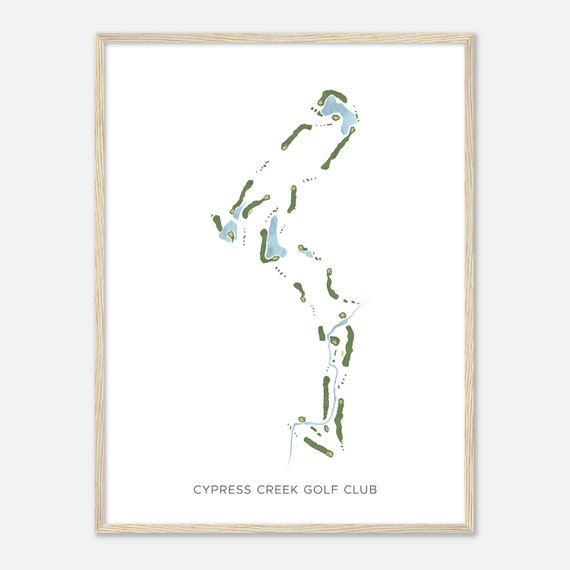 Cypress Creek Golf Club Arkansas Modern Watercolor Map Golfer Gift Golf Wall Art Golf Poster Print Course Layout