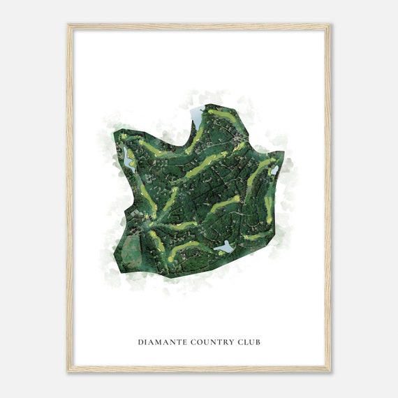 Diamante Country Club Arkansas Classic Watercolor Map Golfer Gift Golf Wall Art Golf Poster Print Course Layout