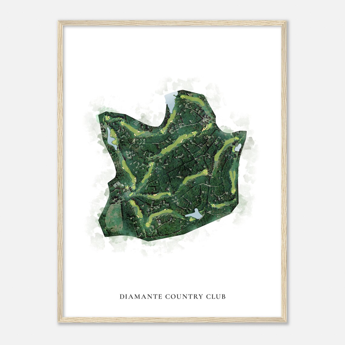 Diamante Country Club Arkansas Classic Watercolor Golf Map Poster