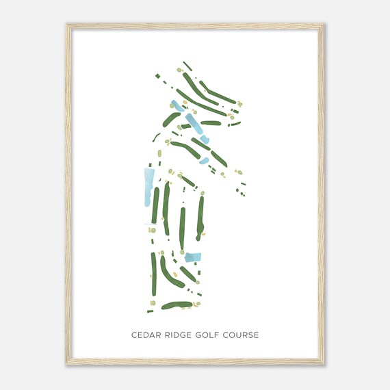 Cedar Ridge Golf Course Pennsylvania Modern Watercolor Map Golfer Gift Golf Wall Art Golf Poster Print Course Layout