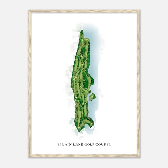 Sprain Lake Golf Course New York Classic Watercolor Map Golfer Gift Golf Wall Art Golf Poster Print Course Layout