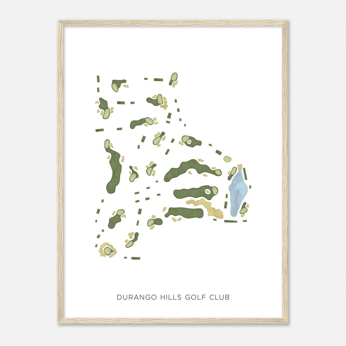 Durango Hills Golf Club Nevada Modern Watercolor Map Golfer Gift Golf Wall Art Golf Poster Print Course Layout - Image 2