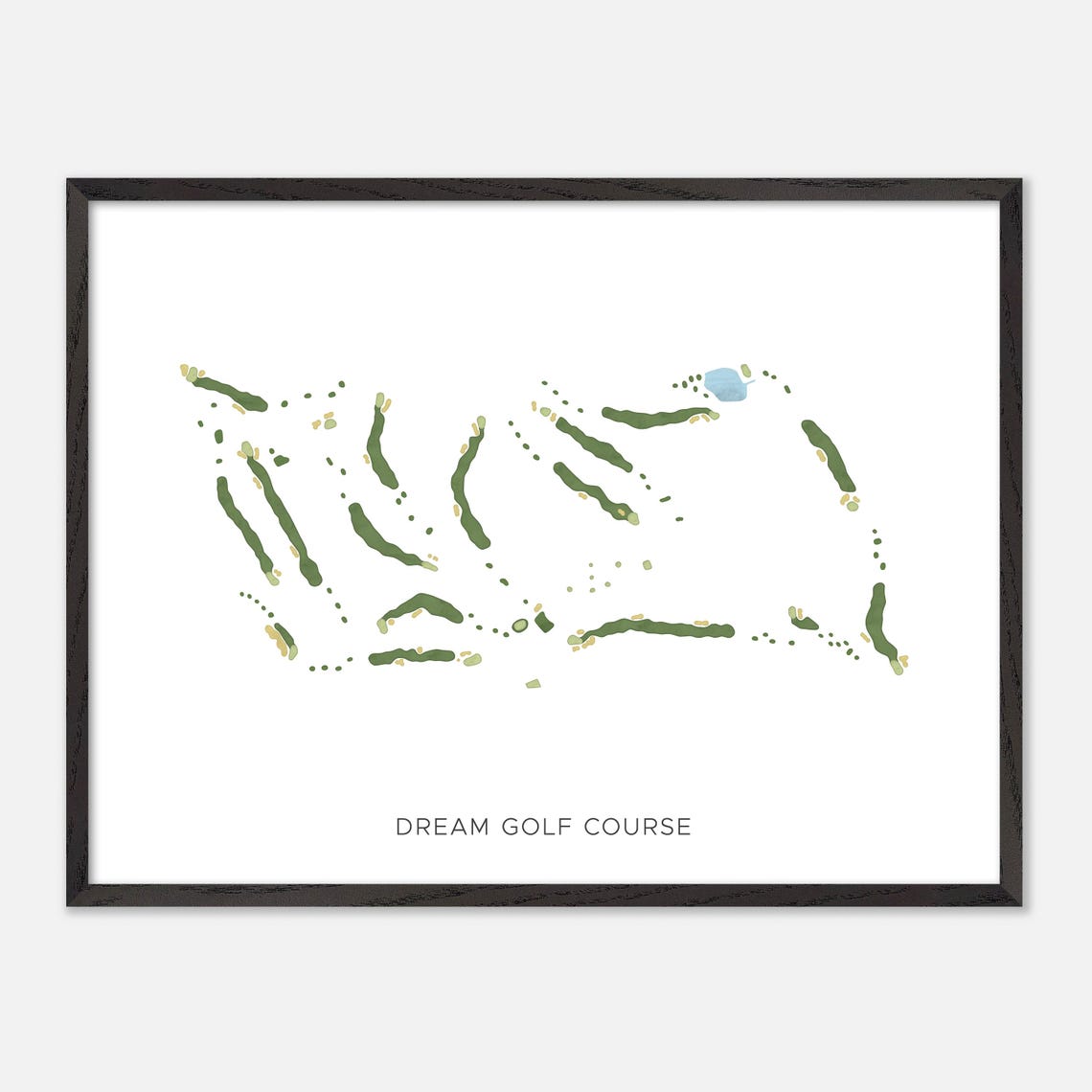 Dream Golf Course Michigan Modern Minimalist Golf Course Poster - Image 5