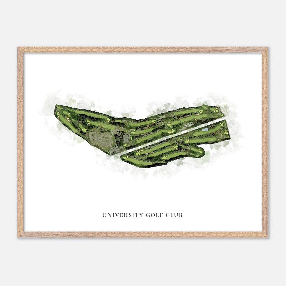 University Golf Club Canada Classic Watercolor Course Map Poster