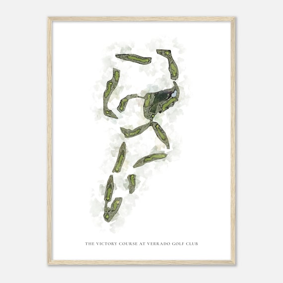 The Victory Course At Verrado Golf Club Arizona Classic Watercolor Map Golfer Gift Golf Wall Art Golf Poster Print Course Layout