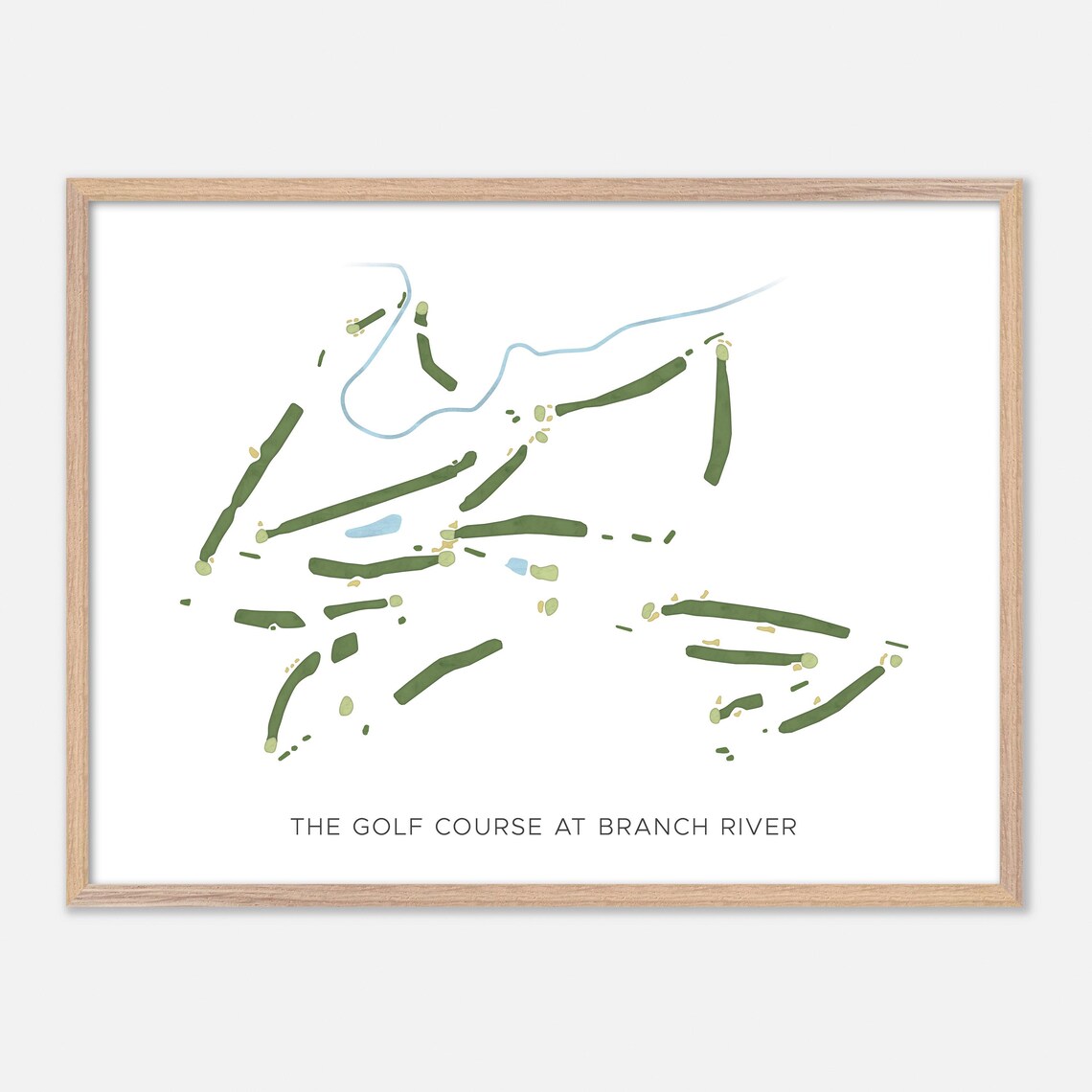 The Golf Course at Branch River Wisconsin Modern Minimalist Poster