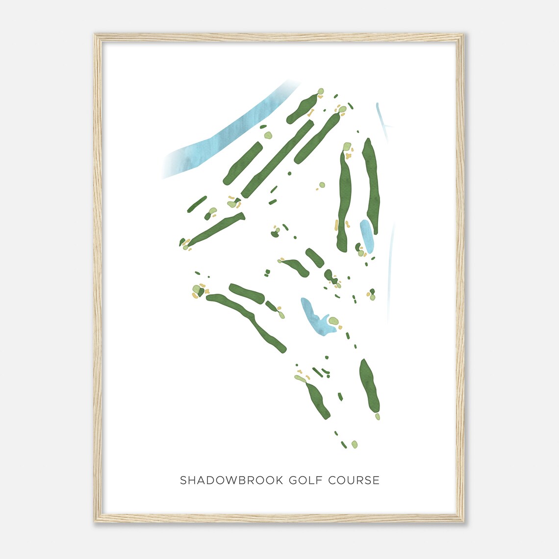 Shadowbrook Golf Course Pennsylvania Modern Watercolor Map Golfer Gift Golf Wall Art Golf Poster Print Course Layout