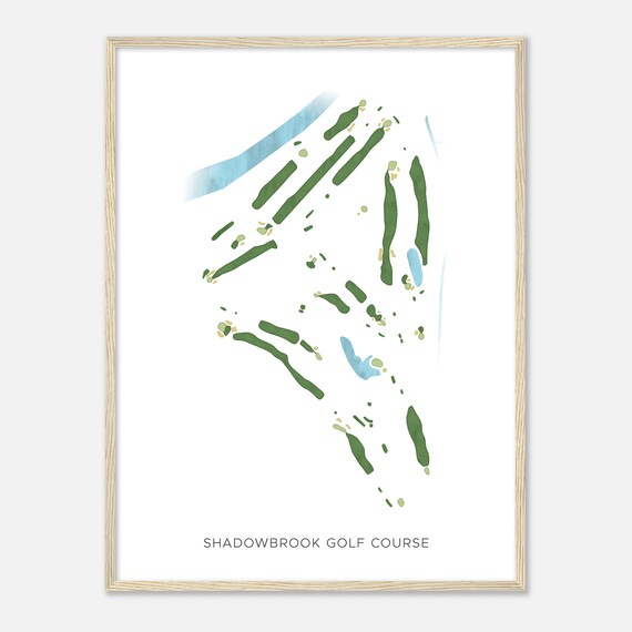 Shadowbrook Golf Course Pennsylvania Modern Watercolor Map Golfer Gift Golf Wall Art Golf Poster Print Course Layout