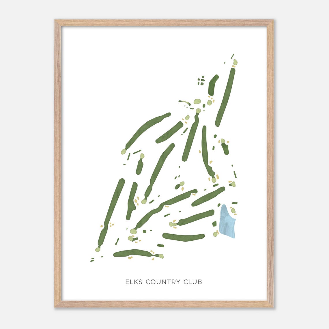 Elks Country Club Rosemount Ohio Modern Minimalist Map Poster - Image 2
