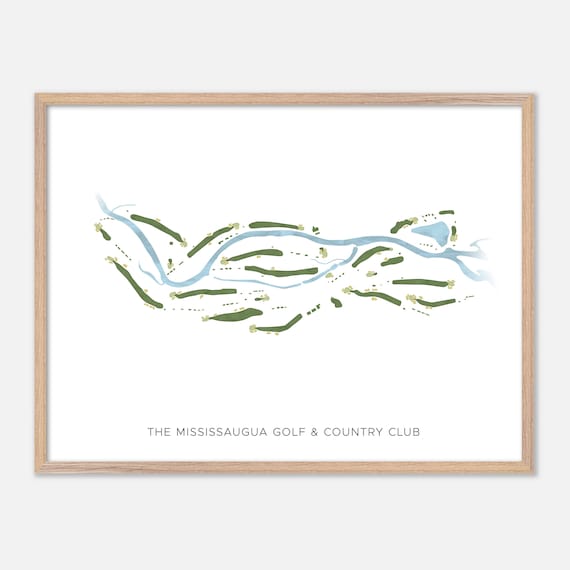 The Mississaugua Golf Country Club Mississauga Modern Watercolor Map Poster