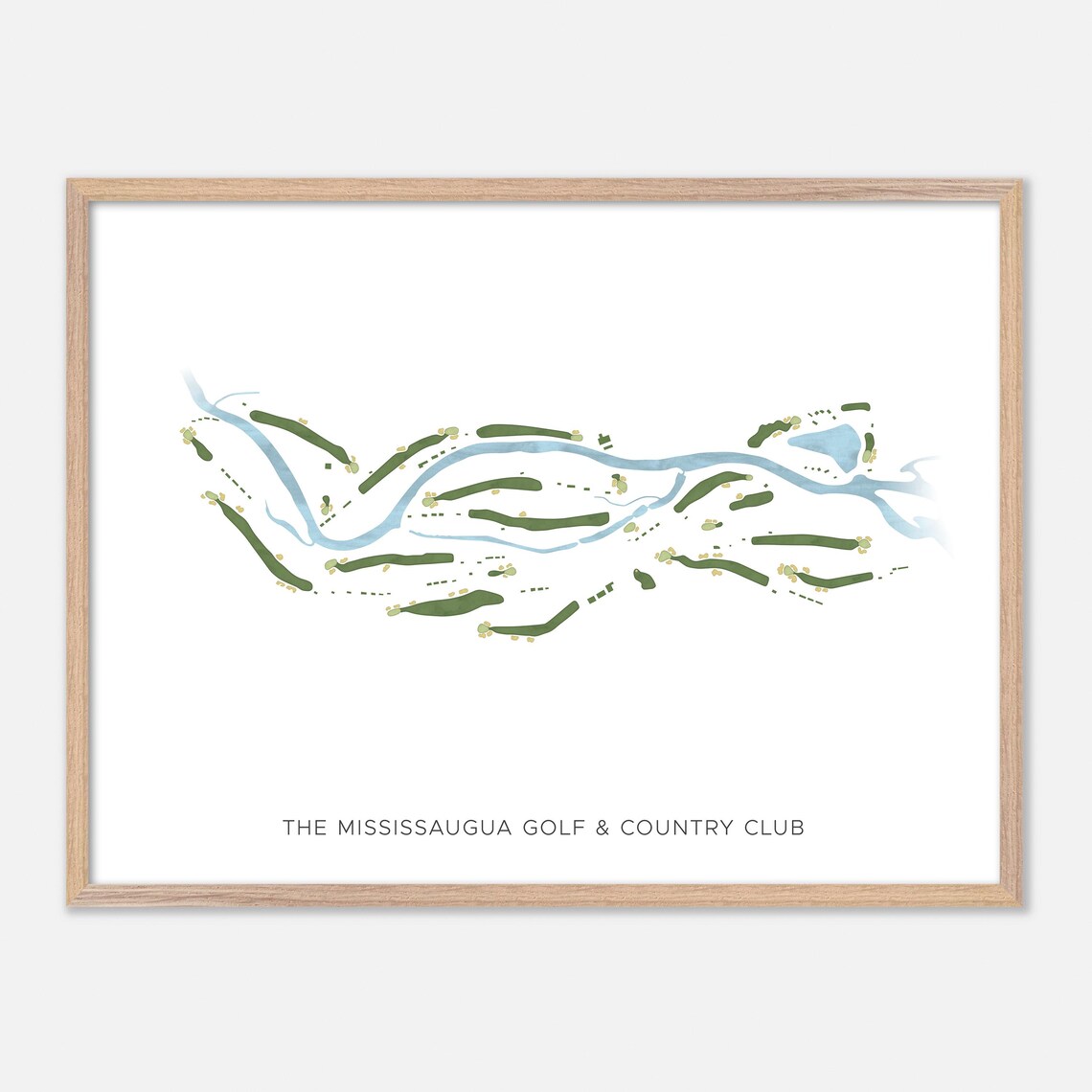 The Mississaugua Golf Country Club Mississauga Modern Watercolor Map Poster