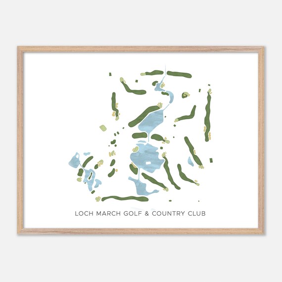 Loch March Golf And Country Club Ottawa Canada Golf Map Poster