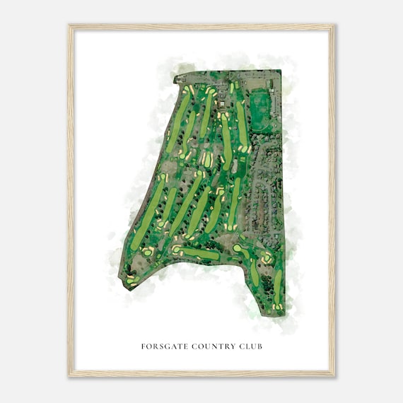 Forsgate Country Club New Jersey Classic Watercolor Map Golfer Gift Golf Wall Art Golf Poster Print Course Layout