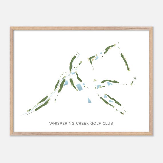 Whispering Creek Golf Club In Sioux City Iowa Modern Watercolor Map Golfer Gift Golf Wall Art Golf Poster Print Course Layout
