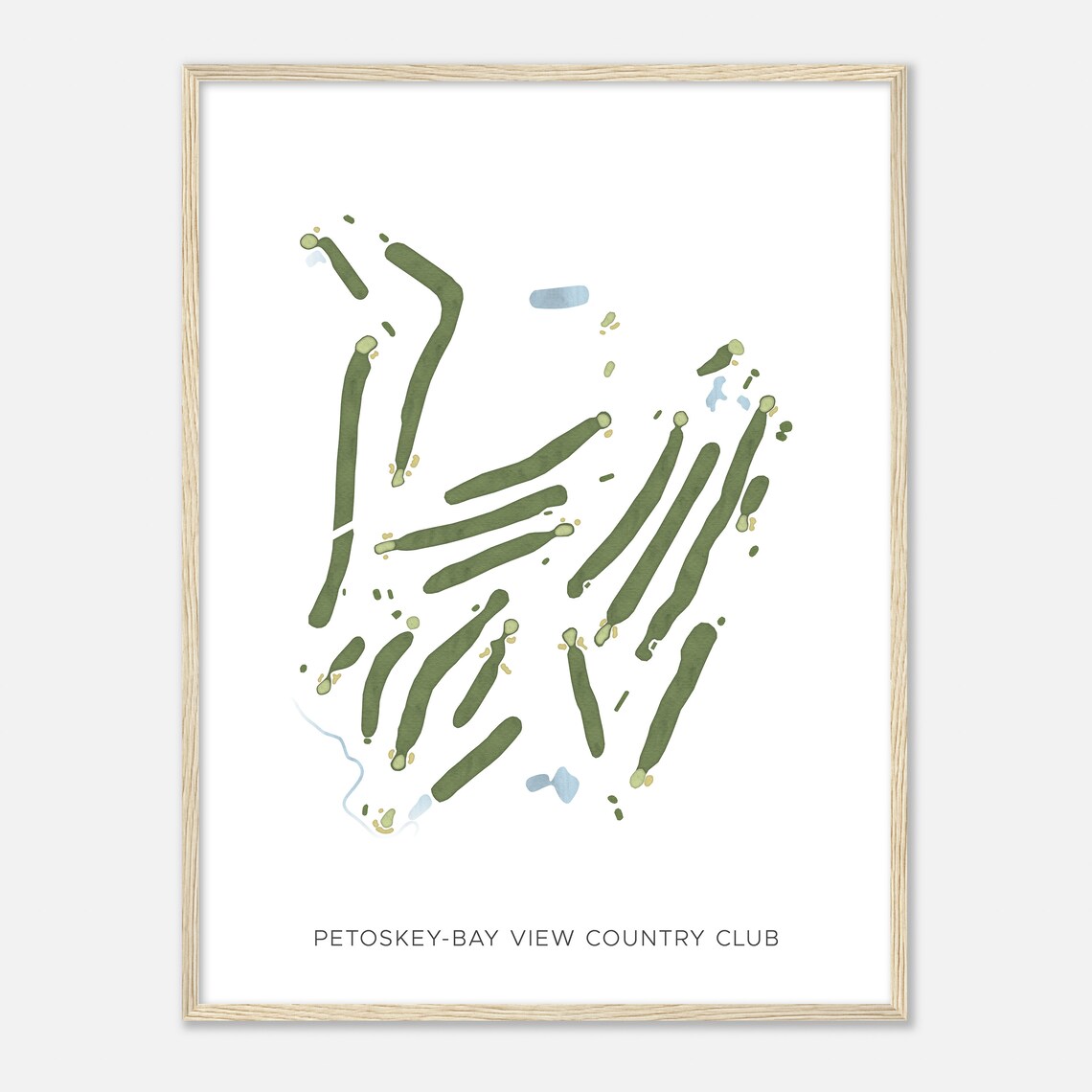 Petoskey Bay View Country Club Michigan Modern Watercolor Poster - Image 2