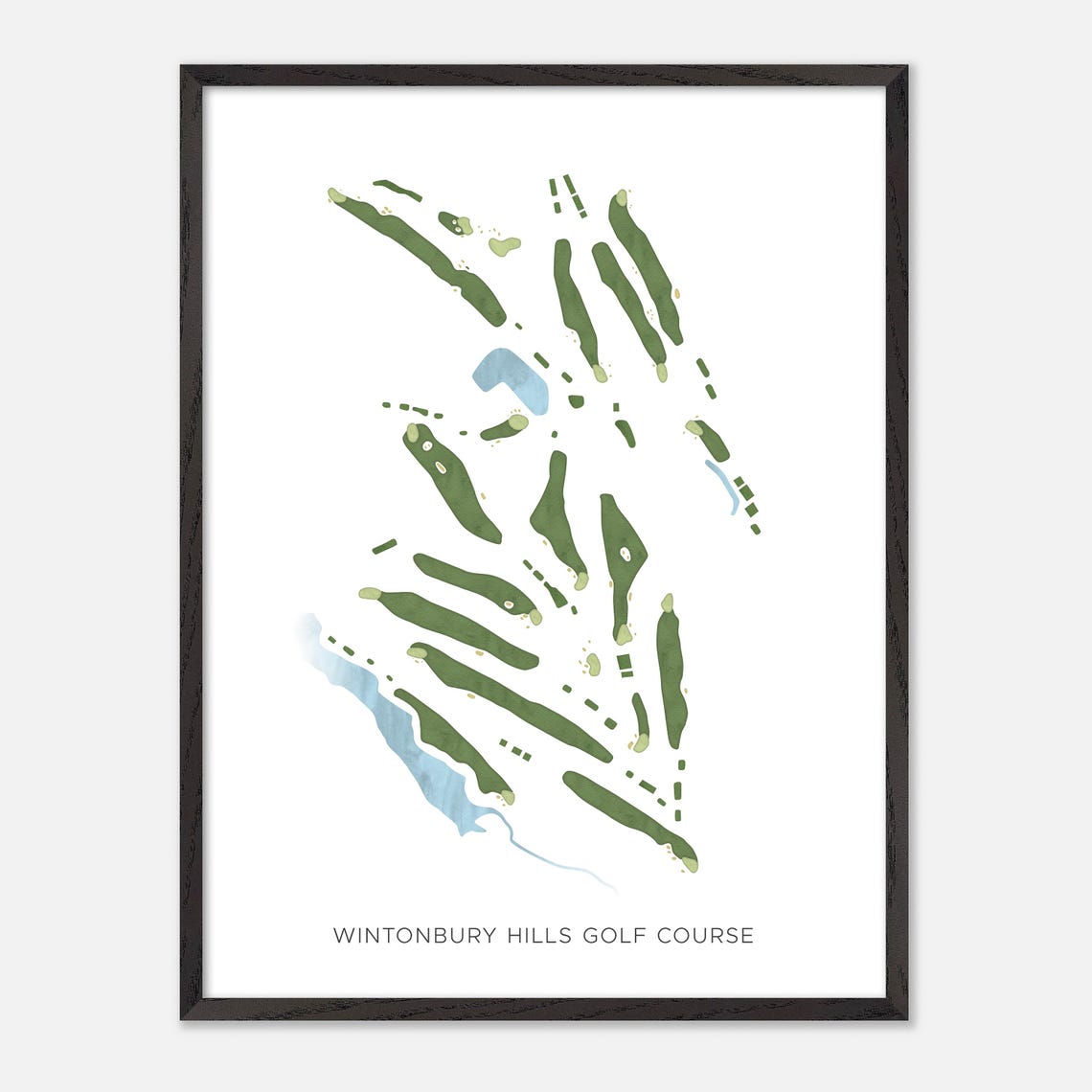 Wintonbury Hills Golf Course Connecticut Modern Minimalist Golf Poster - Image 3