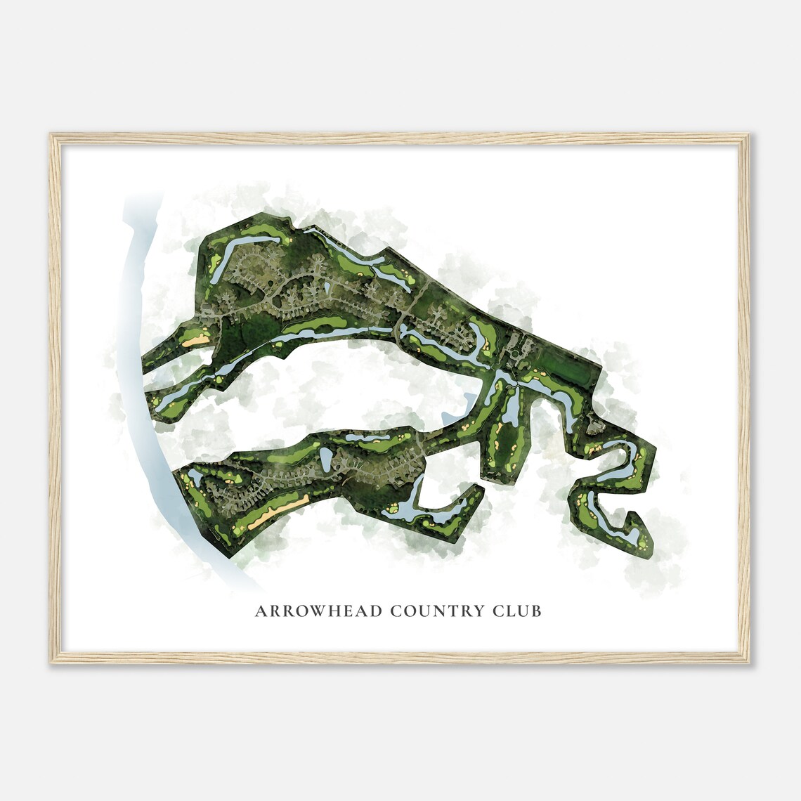 Arrowhead Country Club South Carolina Classic Watercolor Poster - Image 2