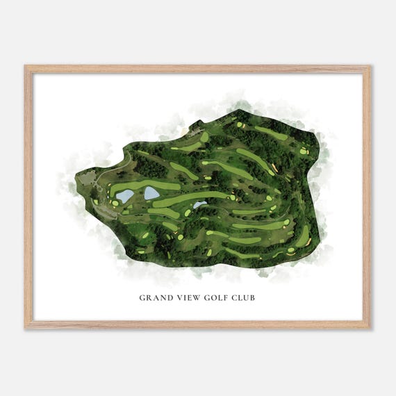 Grand View Golf Club In North Braddock Pennsylvania Classic Watercolor Map Golfer Gift Golf Wall Art Golf Poster Print