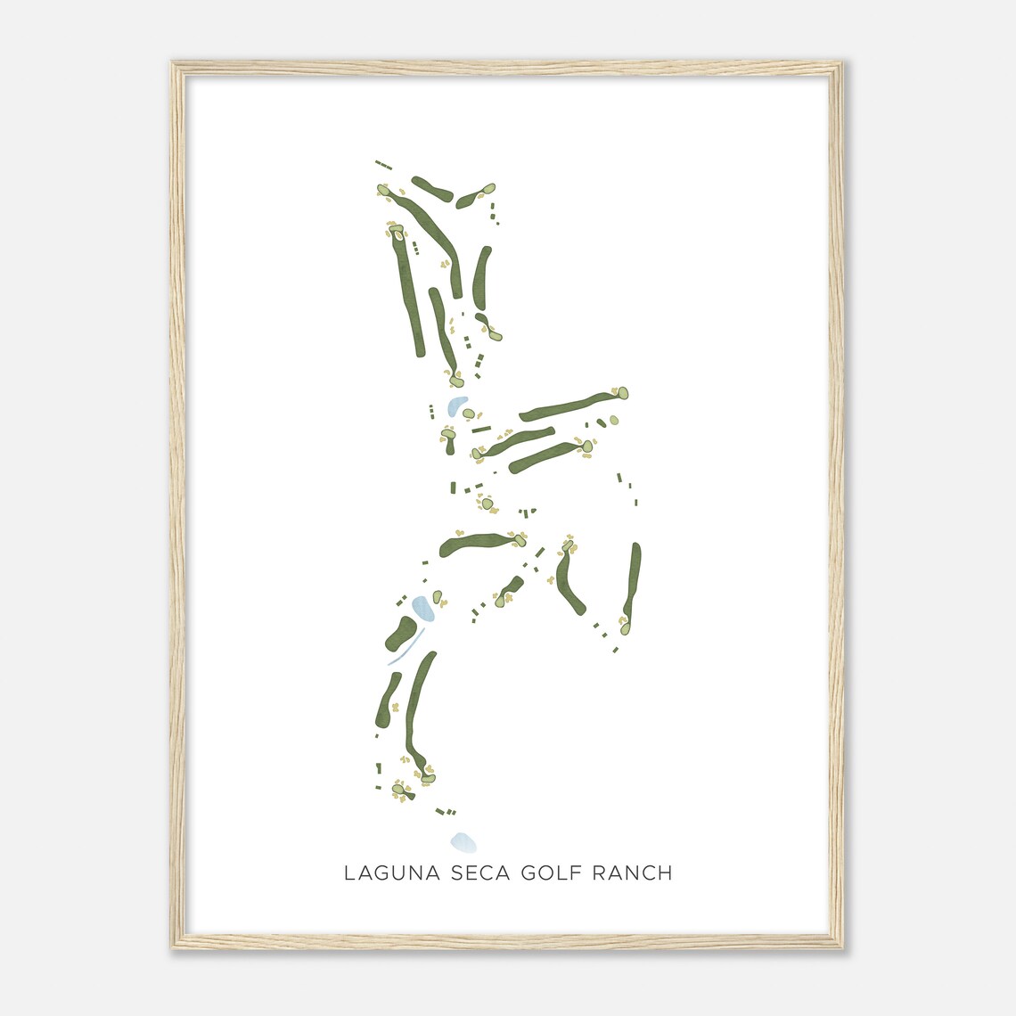 Laguna Seca Golf Ranch California Modern Watercolor Map Golfer Gift Golf Wall Art Golf Poster Print Course Layout - Image 2