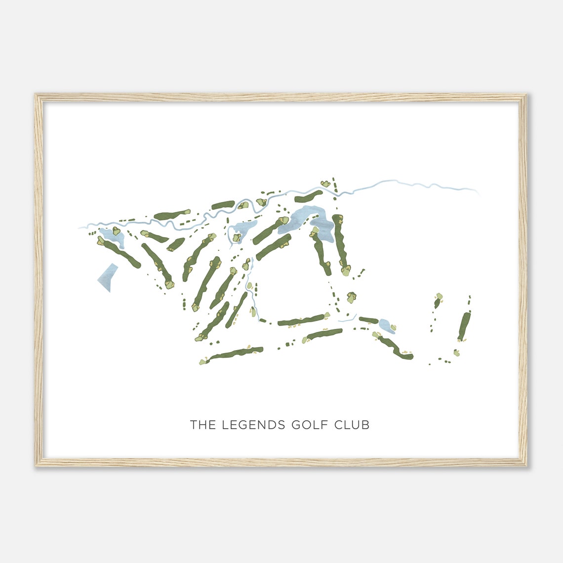 Scenic The Legends Golf Club Modern Minimalist Course Map Poster