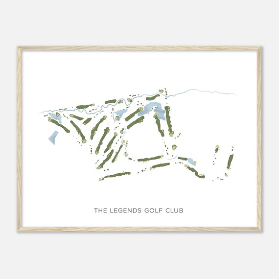 The Legends Golf Club Missouri Modern Watercolor Map Golfer Gift Golf Wall Art Golf Poster Print Course Layout