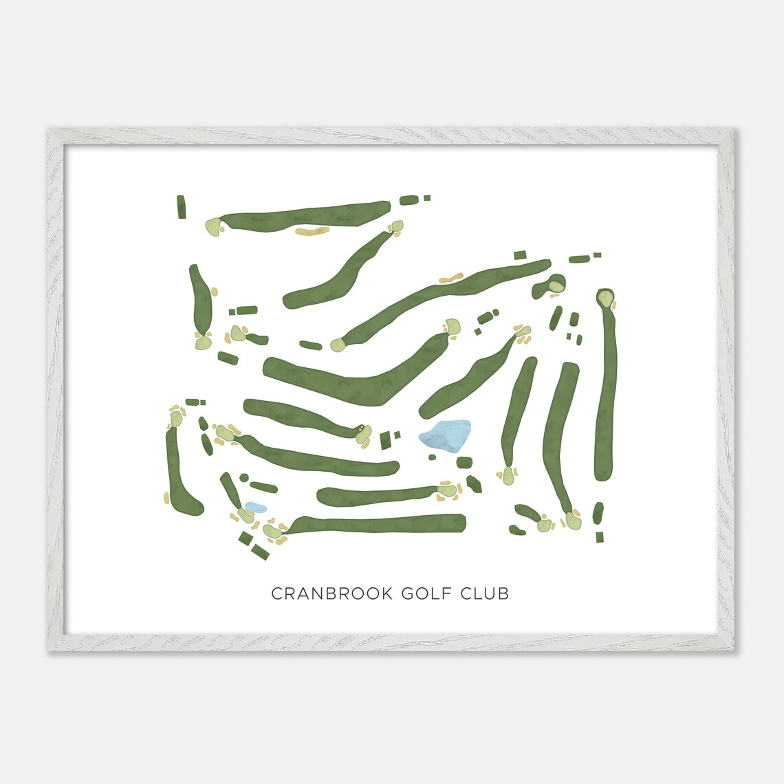 Cranbrook Golf Club Cranbrook Canada Modern Watercolor Map Poster - Image 3