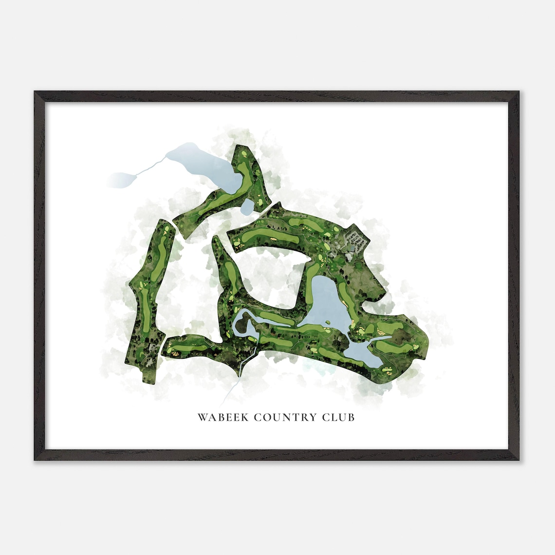 Wabeek Country Club Bloomfield Township Michigan Classic Watercolor Poster - Image 5
