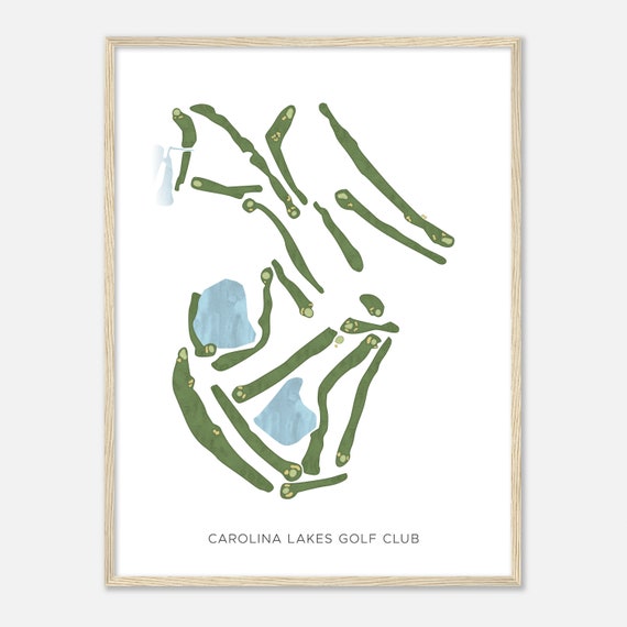 Carolina Lakes Golf Club South Carolina Modern Watercolor Map Golfer Gift Golf Wall Art Golf Poster Print Course Layout