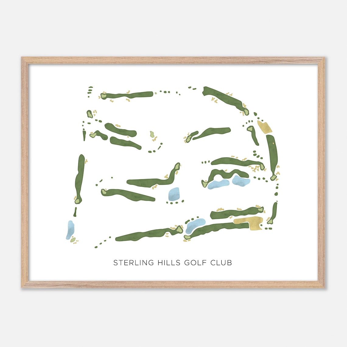 Sterling Hills Golf Club Camarillo California Modern Map Poster