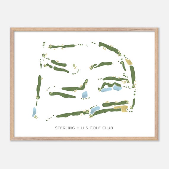 Sterling Hills Golf Club In Camarillo California Modern Watercolor Map Golfer Gift Golf Wall Art Golf Poster Print Course Layout