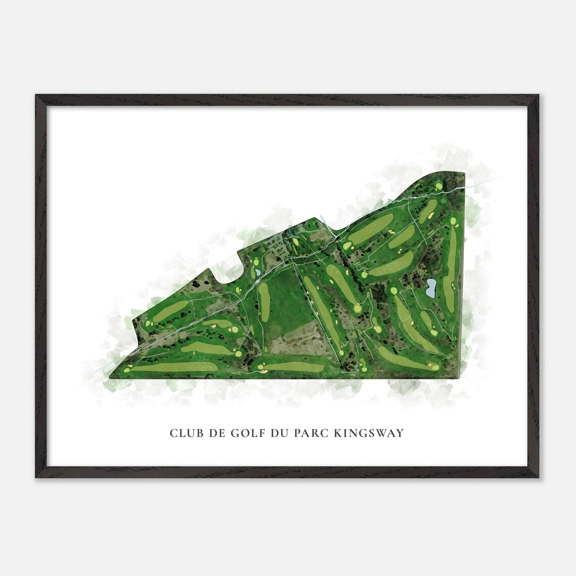 Club de Golf du Parc Kingsway Quebec Classic Watercolor Map Poster - Image 4