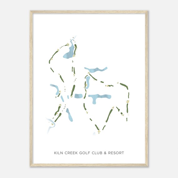 Kiln Creek Golf Club & Resort Virginia Modern Watercolor Map Poster