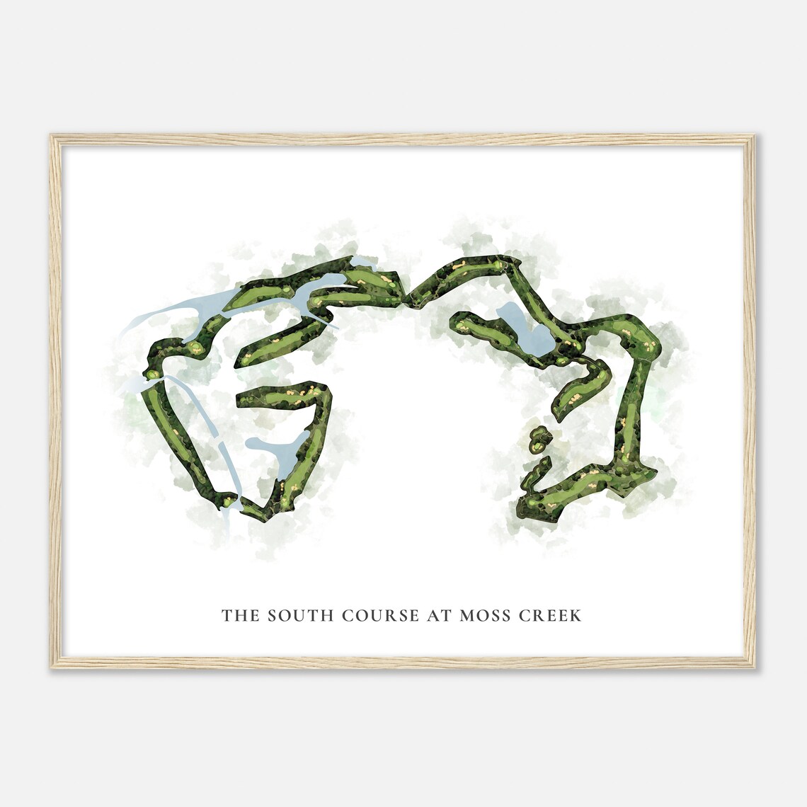 The South Course At Moss Creek South Carolina Classic Map Poster