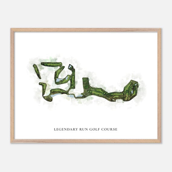 Legendary Run Golf Course In Cincinnati Ohio Classic Watercolor Map Golfer Gift Golf Wall Art Golf Poster Print Course Layout